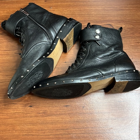 Vince Camuto Black Ankle Studded Boots - Picture 2 of 5